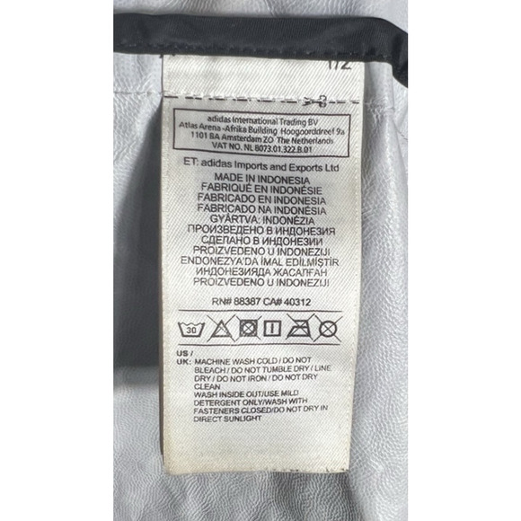 ADIDAS Monogram Windbreaker Raincoat Hooded Track Jacket Mens Black Size S - Picture 10 of 10